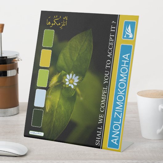 ANOLZIMOKOMOHA RECLAMEBORD MET VOETSTUK (Insitu)