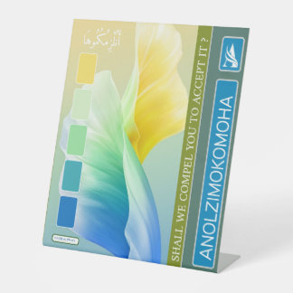 ANOLZIMOKOMOHA RECLAMEBORD MET VOETSTUK