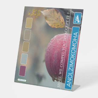 ANOLZIMOKOMOHA RECLAMEBORD MET VOETSTUK