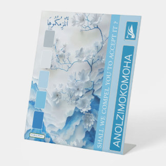 ANOLZIMOKOMOHA RECLAMEBORD MET VOETSTUK