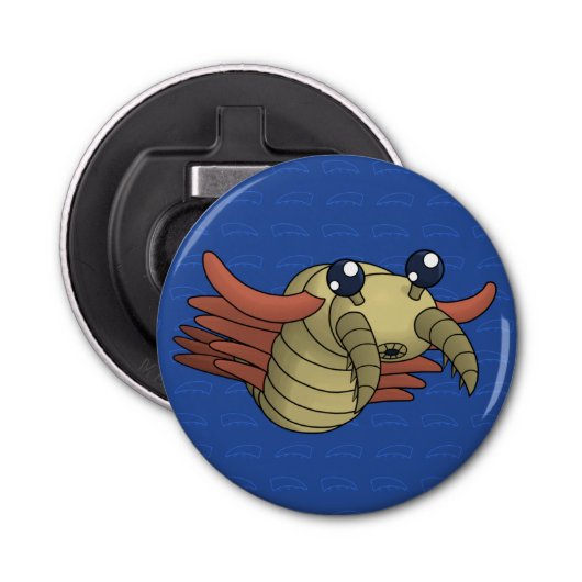 Anomalocaris - Ongebruikelijke garnaal Button Flesopener (Voorkant)