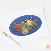 Anomalocaris - Ongebruikelijke garnaal Ovale Sticker (Envelop)