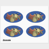 Anomalocaris - Ongebruikelijke garnaal Ovale Sticker (Vel)