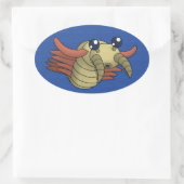 Anomalocaris - Ongebruikelijke garnaal Ovale Sticker (Tas)