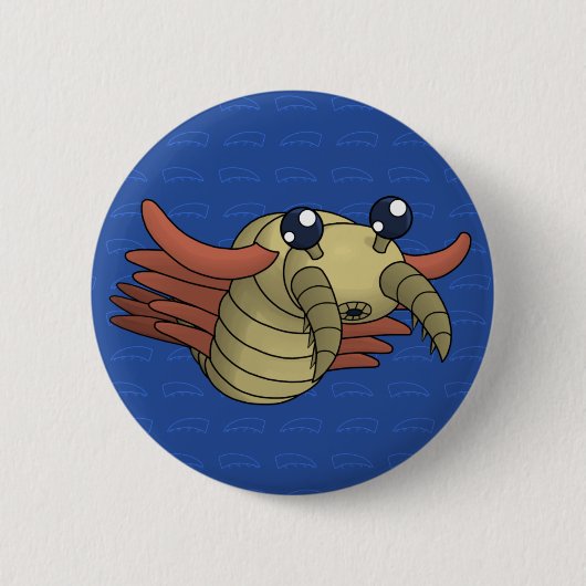 Anomalocaris - Ongebruikelijke garnaal Ronde Button 5,7 Cm (Voorkant)