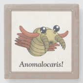 Anomalocaris - Ongebruikelijke garnaal Stenen Onderzetter (Voorkant)