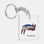 Anomalocaris - prehistorisch dier sleutelhanger (Voorkant Links)