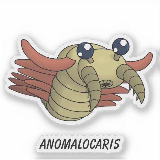 Anomalocaris - Prehistorisch Dierenvinyl Sticker (Voorkant)