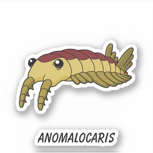 Anomalocaris - Prehistorisch Zee Creature Vinyl Sticker (Voorkant)