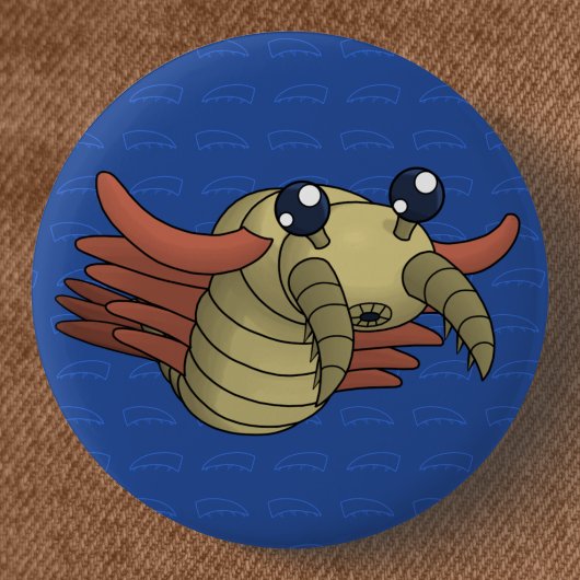 Anomalocaris- Prehistorisch Zeedier Ronde Button 5,7 Cm