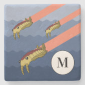 Anomalocaris Swarm - Aangepaste prehistorie Stenen Onderzetter (Voorkant)