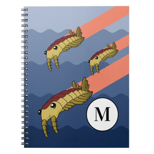 Anomalocaris zwerm- prehistorisch dier notitieboek (Voorkant)
