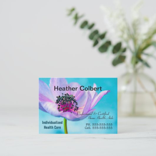 Anome Floral Caregiver Professional Visitekaartje (Staand voorkant)