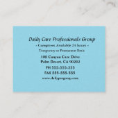 Anome Floral Caregiver Professional Visitekaartje (Achterkant)