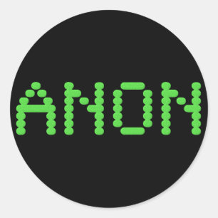 Anon die internetvrijheid bewaart ronde sticker