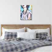 Anoniem 2 | Huidig vrouwelijk portret Canvas Afdruk (Insitu (Slaapkamer))