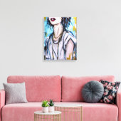 Anoniem 2 | Huidig vrouwelijk portret Canvas Afdruk (Insitu (Woonkamer))