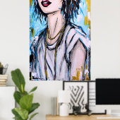 Anoniem 2 | Huidig vrouwelijk portret Poster (Thuiskantoor)