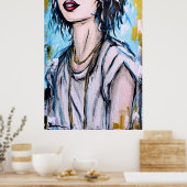 Anoniem 2 | Huidig vrouwelijk portret Poster (Keuken)