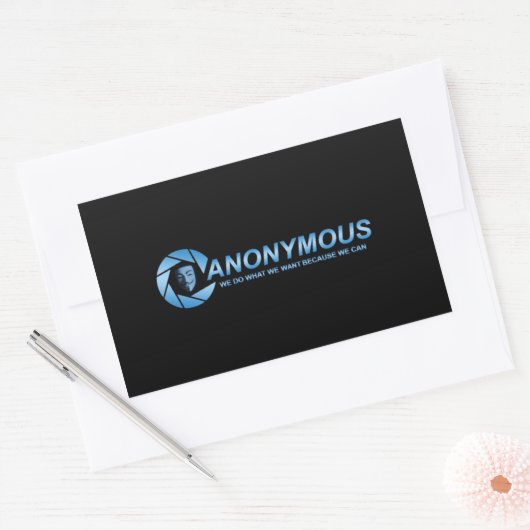 Anoniem 2 rechthoekige sticker (Envelop)