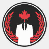 Anoniem Canada Zwarte Sticker (Voorkant)