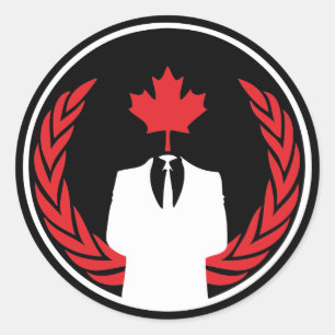 Anoniem Canada Zwarte Sticker