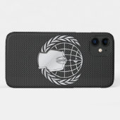 Anoniem Chroom op koolstofvezel Case-Mate iPhone Case (Achterkant (horizontaal))