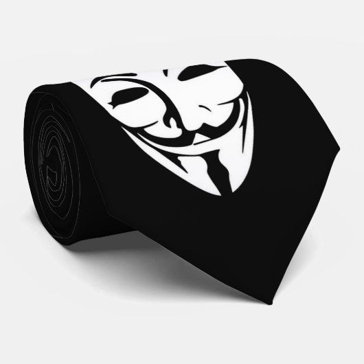 Anoniem gezichtsfeest stropdas (Opgerold)