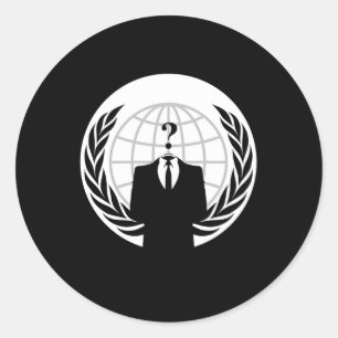 Anoniem Insignia Wij zijn Anoniem Ronde Sticker