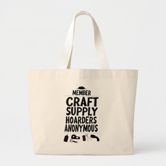 Anoniem lid Motto Fun Grote Tote Bag (Voorkant)