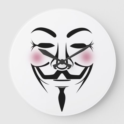 anoniem mask vendetta hacker cyber internet hackt grote klok (Voorkant)