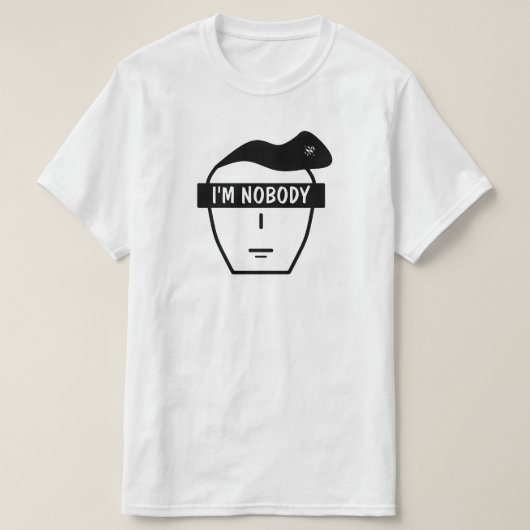 Anoniem Niemand Mysterieus Cartoon Gezicht T-shirt (Design voorkant)