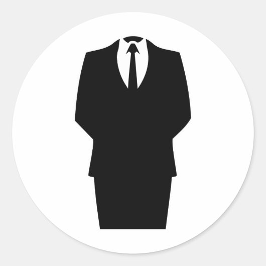 anoniem pictogram internet 4chan SA Ronde Sticker (Voorkant)
