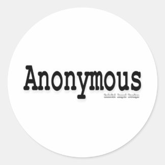Anoniem Ronde Sticker