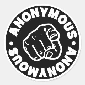 Anoniem Ronde Sticker