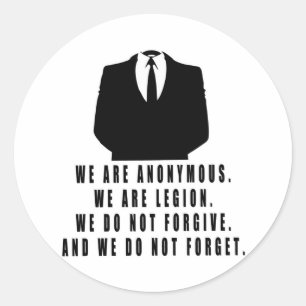 Anoniem Ronde Sticker