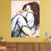 Anoniem tweetal 1 canvas afdruk (Insitu (Woonkamer))