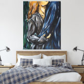 Anoniem tweetal 3 canvas afdruk (Insitu (Slaapkamer))