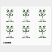 Anoniem Vierkante Sticker (Vel)