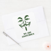 Anoniem Vierkante Sticker (Envelop)