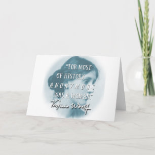 Anoniem was een het citaatblauw van de Vrouw ~ Kaart