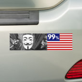 Anonieme 99% Bumpersticker (Op auto)