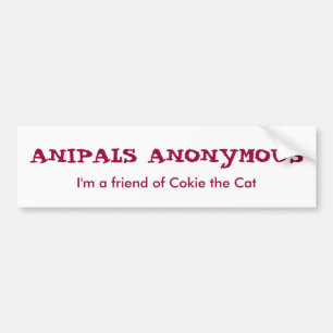 Anonieme anonieme Bumpersticker van Anipals