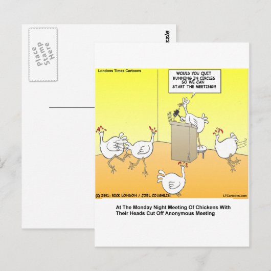 Anonieme Cartoons van Chickenhead Gifts & T - shir Briefkaart (Voorkant / Achterkant)