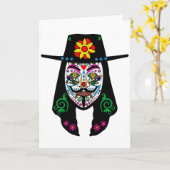 ANONIEME Dag van de Dode Anon schedel van de Kaart (Gele Bloem)