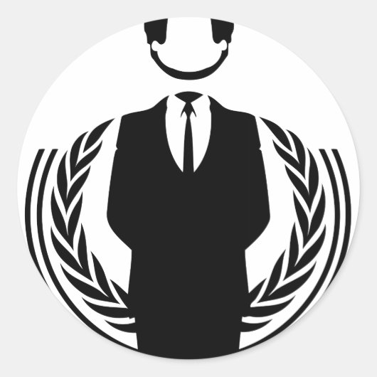 Anonieme DJ Ronde Sticker (Voorkant)