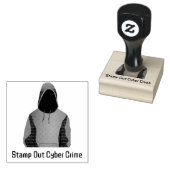Anonieme Hacker in Hoodie Cybercrime Aangepaste Te Rubberstempel (Gestempeld)