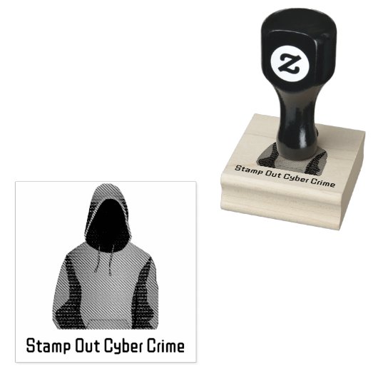Anonieme Hacker in Hoodie Cybercrime Aangepaste Te Rubberstempel (Gestempeld)