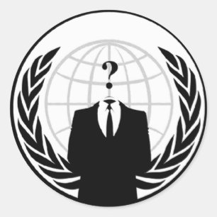 Anonieme internationale Logo Ronde Sticker