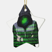 Anonieme internethacker keramisch ornament (Links)